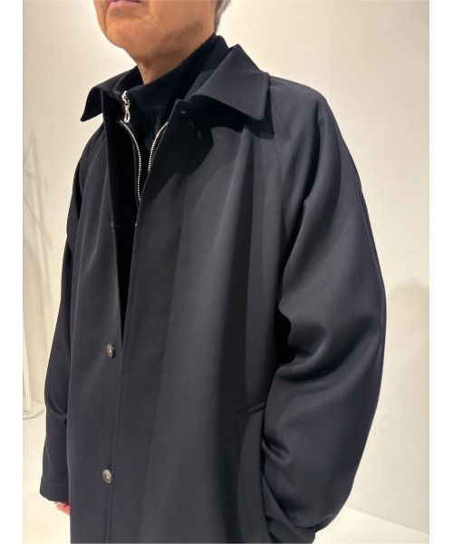 COLUMN(コラム)の「COLUMN / ノンミュールウール ツイルバルマカーンコート<THE COLUMN>(ステンカラーコート・メンズ・ネイビー・LARGE/MEDIUM)」の10枚目の写真