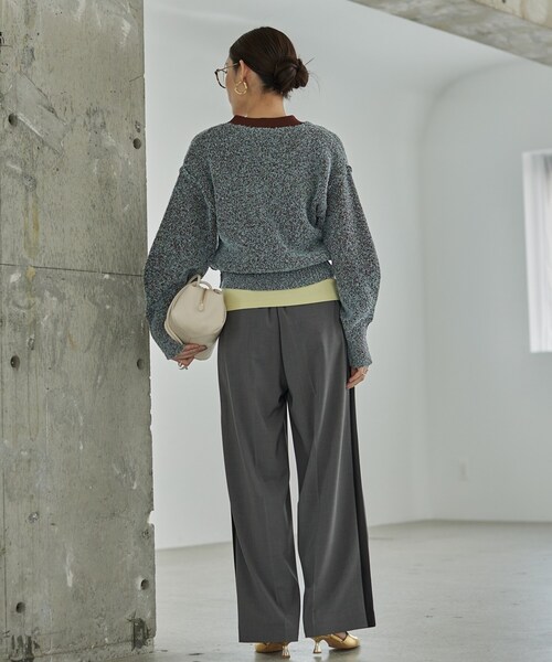 GALLEST（ギャレスト）の「Comfy SET UP｜イージーサイドラインワイドパンツ【セットアップ対応／通勤／カセット服】（その他パンツ・レディース・ブラック系2/グレー系その他3・40/38/36/34）」の17枚目の写真