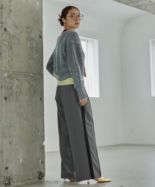 GALLEST（ギャレスト）の「Comfy SET UP｜イージーサイドラインワイドパンツ【セットアップ対応／通勤／カセット服】（その他パンツ・レディース・ブラック系2/グレー系その他3・40/38/36/34）」の18枚目の写真