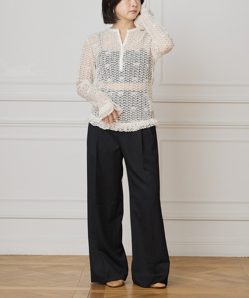 IENA LA BOUCLE（イエナラブークル）の「《追加》IENA LA BOUCLE antik dantel レースヘンリーネックプルオーバー（Tシャツ/カットソー・レディース・アイボリー・FREE）」の7枚目の写真