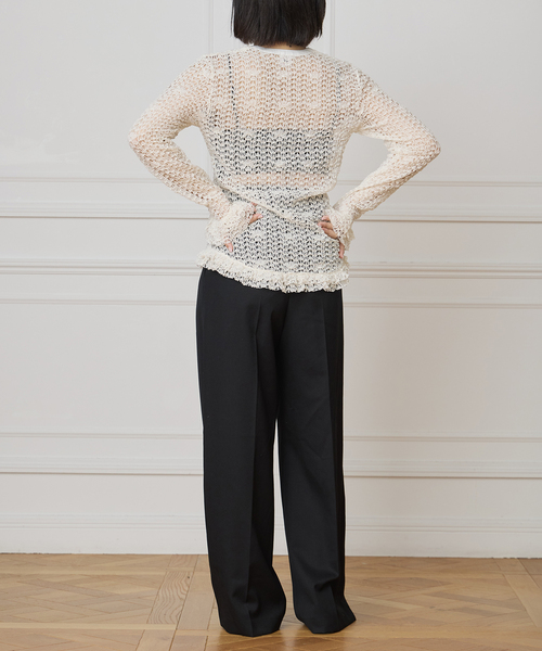 IENA LA BOUCLE（イエナラブークル）の「《追加》IENA LA BOUCLE antik dantel レースヘンリーネックプルオーバー（Tシャツ/カットソー・レディース・アイボリー・FREE）」の9枚目の写真