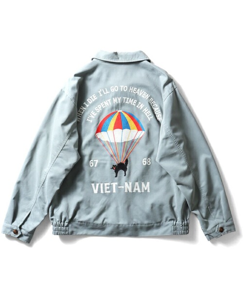 HOUSTON（ヒューストン）の「HOUSTON ベトジャン(CAT)（ブルゾン・レディース・ミント/オレンジ/ベージュ・0/1）」の10枚目の写真