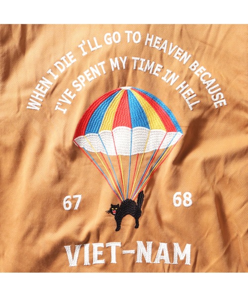 HOUSTON（ヒューストン）の「HOUSTON ベトジャン(CAT)（ブルゾン・レディース・ミント/オレンジ/ベージュ・0/1）」の9枚目の写真