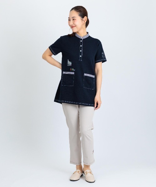 Picone CLUB(ピッコーネクラブ)の「フルダル速乾ピケパンツ(その他パンツ・レディース・ホワイト/ネイビー/イエロー/ベージュ・LL/L/M)」の13枚目の写真