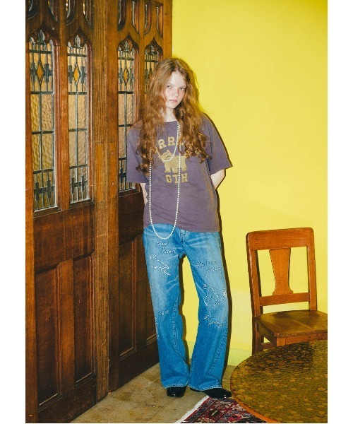 GO TO HOLLYWOOD（ゴートゥーハリウッド）の「CAT Tee（Tシャツ/カットソー・レディース・パープル・M/L）」の4枚目の写真