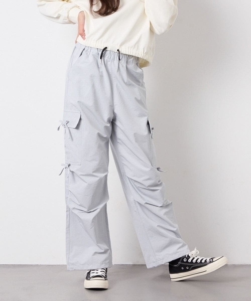 a.v.v（アーヴェヴェ）の「[120-160]サイドリボンカーゴパンツ（その他パンツ・キッズ・グレー/ダークインディゴブルー・120/140/130/150/160）」の5枚目の写真