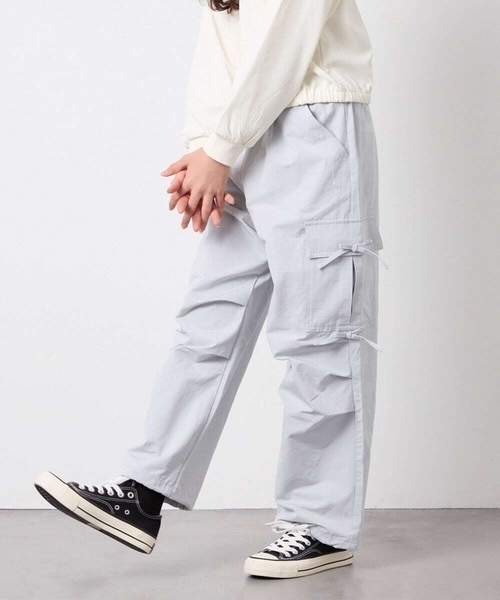 a.v.v（アーヴェヴェ）の「[120-160]サイドリボンカーゴパンツ（その他パンツ・キッズ・グレー/ダークインディゴブルー・120/140/130/150/160）」の6枚目の写真
