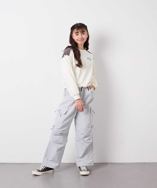 a.v.v（アーヴェヴェ）の「[120-160]サイドリボンカーゴパンツ（その他パンツ・キッズ・グレー/ダークインディゴブルー・120/140/130/150/160）」の9枚目の写真