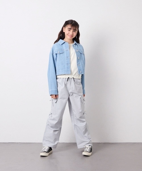 a.v.v（アーヴェヴェ）の「[120-160]サイドリボンカーゴパンツ（その他パンツ・キッズ・グレー/ダークインディゴブルー・120/140/130/150/160）」の15枚目の写真