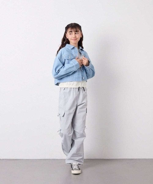 a.v.v（アーヴェヴェ）の「[120-160]サイドリボンカーゴパンツ（その他パンツ・キッズ・グレー/ダークインディゴブルー・120/140/130/150/160）」の17枚目の写真