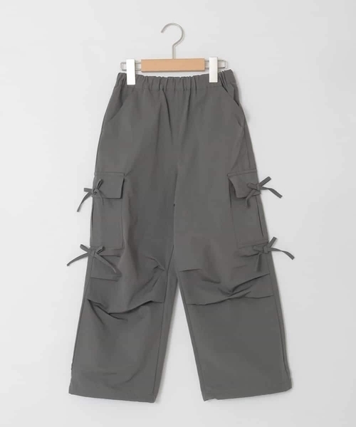 a.v.v（アーヴェヴェ）の「[120-160]サイドリボンカーゴパンツ（その他パンツ・キッズ・グレー/ダークインディゴブルー・120/140/130/150/160）」の4枚目の写真