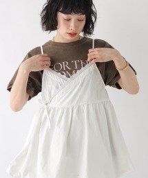シルク カシュクールキャミ moment+（モーメントプラス）の「サテンワッシャーカシュクール