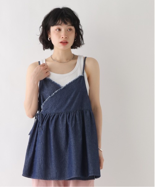 BAYFLOW（ベイフロー）の「[WEB限定/選べるデザイン]カシュクールキャミビスチエ（キャミソール・レディース・ホワイト/インディゴブルー/ライトブルー・FREE）」の3枚目の写真