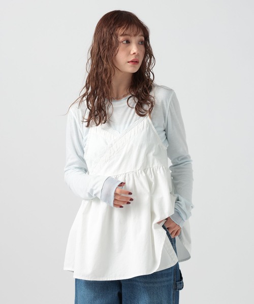 BAYFLOW（ベイフロー）の「[WEB限定/選べるデザイン]カシュクールキャミビスチエ（キャミソール・レディース・ホワイト/インディゴブルー/ライトブルー・FREE）」の16枚目の写真