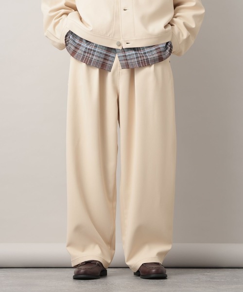 RAGEBLUE（レイジブルー）の「Design Stitch Painter Wide Pants/配色ステッチペインターパンツ【セットアップ対応】（スラックス・メンズ・ライトグリーン/ホワイト/ブラック・SMALL/LARGE/MEDIUM）」の7枚目の写真