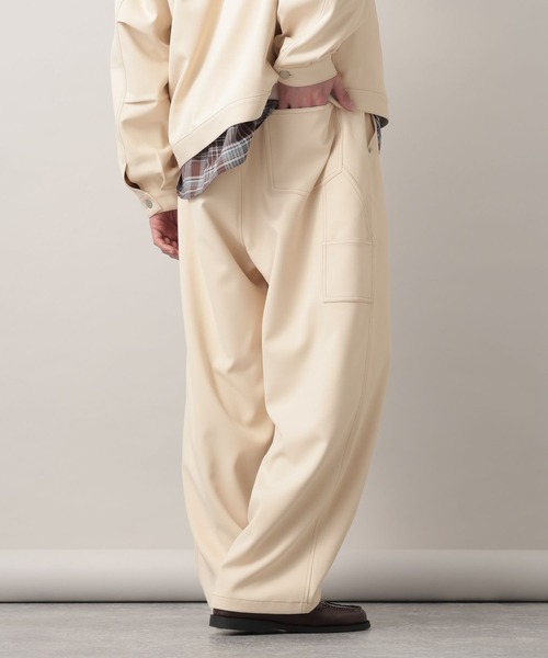 RAGEBLUE（レイジブルー）の「Design Stitch Painter Wide Pants/配色ステッチペインターパンツ【セットアップ対応】（スラックス・メンズ・ライトグリーン/ホワイト/ブラック・SMALL/LARGE/MEDIUM）」の9枚目の写真