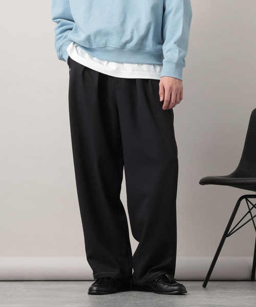 RAGEBLUE（レイジブルー）の「Design Stitch Painter Wide Pants/配色ステッチペインターパンツ【セットアップ対応】（スラックス・メンズ・ライトグリーン/ホワイト/ブラック・SMALL/LARGE/MEDIUM）」の19枚目の写真