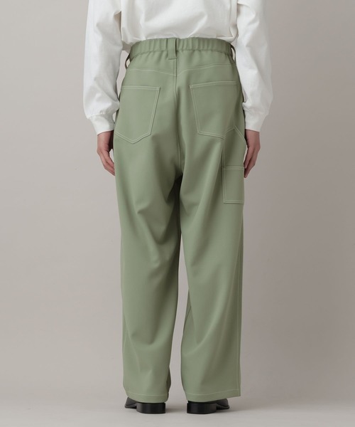 セール】Design Stitch Painter Wide Pants/配色ステッチペインター