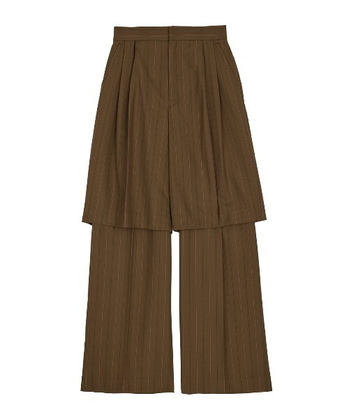 Ameri（アメリ）の「DEFORMATION PINSTRIPE PANTS（その他パンツ・レディース・グレー/ブラウン・SMALL/MEDIUM）」の13枚目の写真