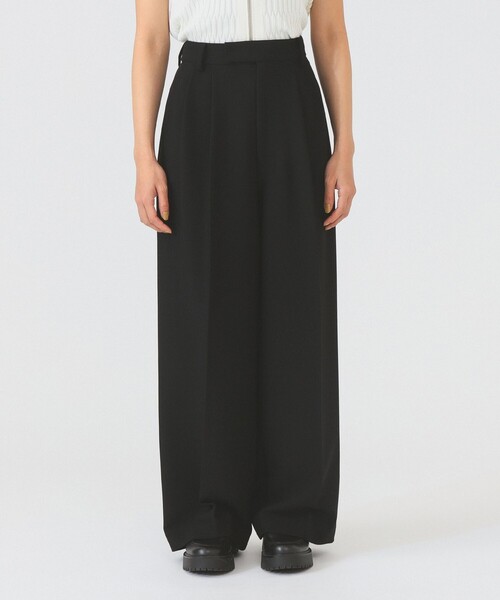 Ray BEAMS(レイビームス)の「2タック ワイド パンツ(スラックス・レディース・ダークブラウン/ブラック・0/1)」の11枚目の写真