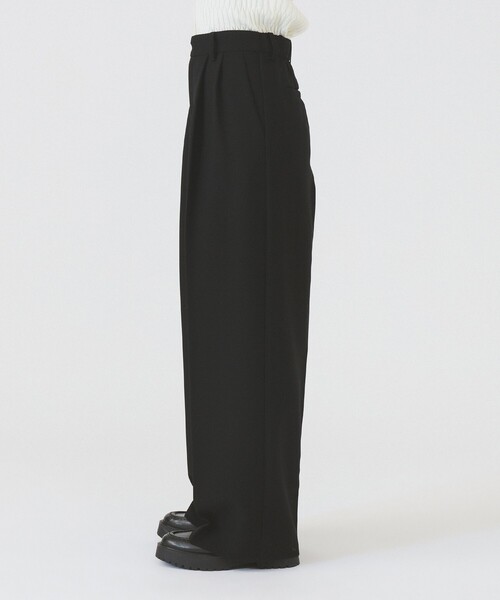 Ray BEAMS(レイビームス)の「2タック ワイド パンツ(スラックス・レディース・ダークブラウン/ブラック・0/1)」の12枚目の写真