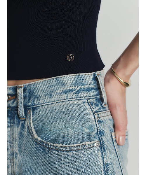 anuans（アニュアンス）の「アセテートスキッパーリブニットトップス（ニット/セーター・レディース・ホワイト/ベージュ/ネイビー・FREE）」の7枚目の写真