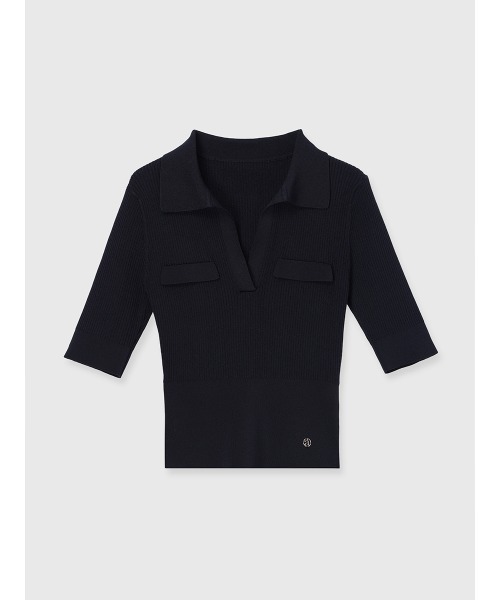 anuans（アニュアンス）の「アセテートスキッパーリブニットトップス（ニット/セーター・レディース・ホワイト/ベージュ/ネイビー・FREE）」の21枚目の写真