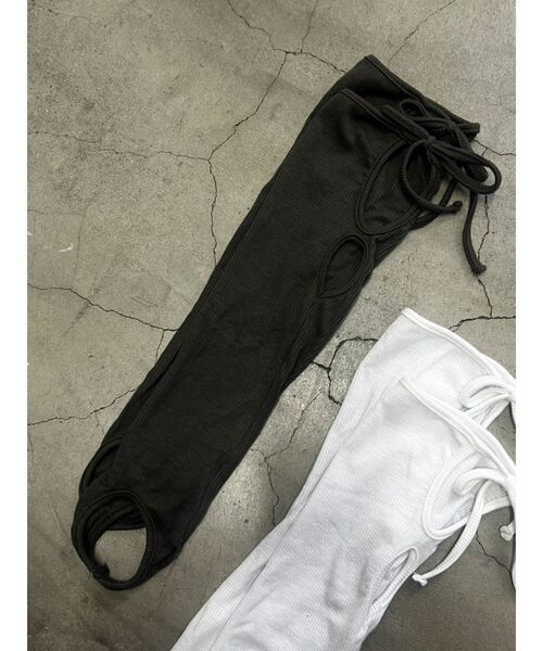 EMODA（エモダ）の「ホールリボンオープントゥソックス（ソックス/靴下・レディース・ホワイト/グレー・FREE）」の2枚目の写真