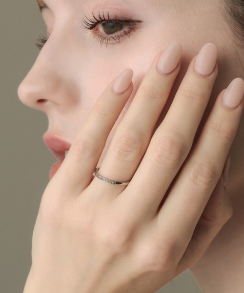 muku(ムク)の「RING/INTERVAL ZIRCONIA LINE(リング・レディース・シルバー/ゴールド・9/11)」の1枚目の写真