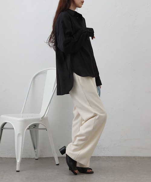 COLONY 2139（コロニートゥーワンスリーナイン）の「リップルポケットシャツ（シャツ/ブラウス・レディース・イエロー/ホワイト/ブラウン/ブラック/サックスブルー・FREE）」の21枚目の写真