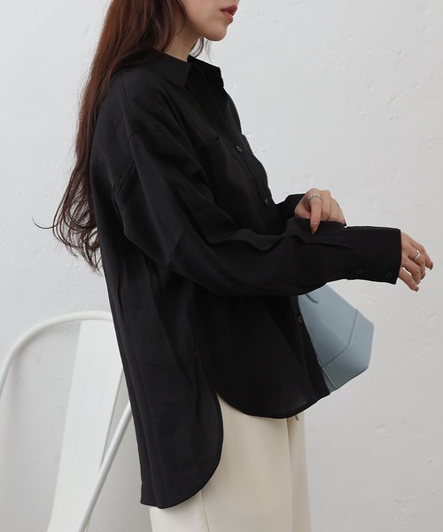 COLONY 2139（コロニートゥーワンスリーナイン）の「リップルポケットシャツ（シャツ/ブラウス・レディース・イエロー/ホワイト/ブラウン/ブラック/サックスブルー・FREE）」の17枚目の写真