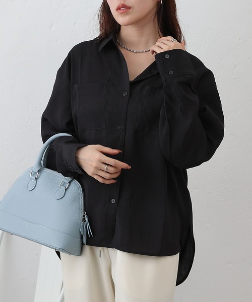 COLONY 2139（コロニートゥーワンスリーナイン）の「リップルポケットシャツ（シャツ/ブラウス・レディース・イエロー/ホワイト/ブラウン/ブラック/サックスブルー・FREE）」の14枚目の写真