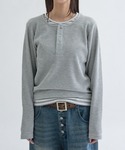 EPNK（イーピーエヌケー）の「Layered border henlyneck / レイヤードボーダーヘンリーネック（Tシャツ/カットソー・MEDIUM）」