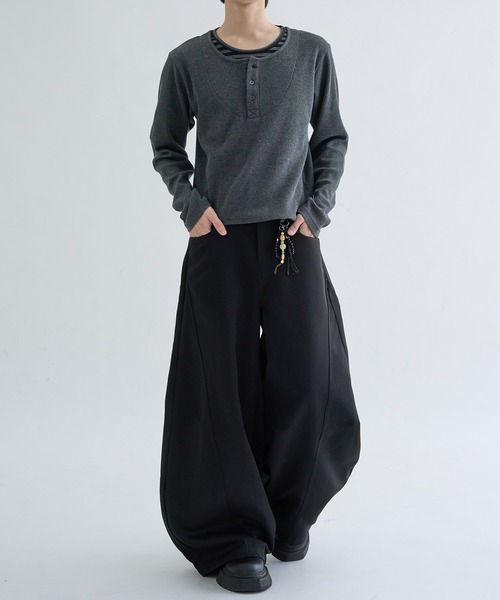 EPNK レイヤードボーダーヘンリーネック Layered border henlyneck / レイヤードボーダーヘンリーネック（T