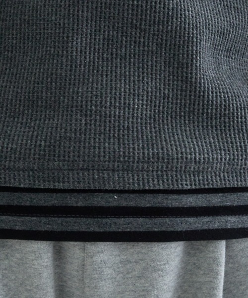 Layered border henlyneck / レイヤードボーダーヘンリーネック（T