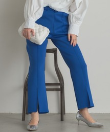 deux amour（ドゥーザムール）の「クッション生地前スリットパンツ（スラックス）」