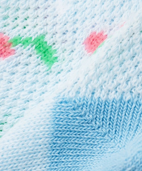 KP DECO（ケーピーデコ）の「チェリー総柄 ショートソックス 【COOLMAX】（ソックス/靴下・キッズ・サックスブルー/ピンク・14cm/16cm/18cm/20cm/22cm）」の5枚目の写真