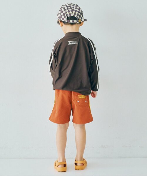 p.premier（ピードットプルミエ）の「【リンク/セットアップ可】袖ラインジップアップラッシュガード（ラッシュガード・キッズ・ピンク/レッド/チャコール/イエロー・80/90/100/110/120/130/140）」の6枚目の写真