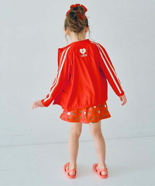 p.premier（ピードットプルミエ）の「【リンク/セットアップ可】袖ラインジップアップラッシュガード（ラッシュガード・キッズ・ピンク/レッド/チャコール/イエロー・80/90/100/110/120/130/140）」の10枚目の写真