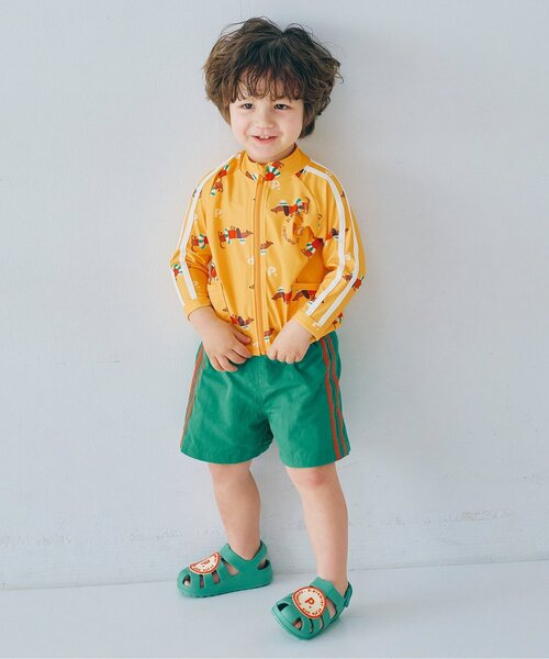 p.premier（ピードットプルミエ）の「【リンク/セットアップ可】袖ラインジップアップラッシュガード（ラッシュガード・キッズ・ピンク/レッド/チャコール/イエロー・80/90/100/110/120/130/140）」の12枚目の写真