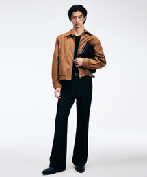 TNGT（ティーエヌジーティー）の「Flare Fit Pants (Black) TNPA6E110BK（スラックス）」
