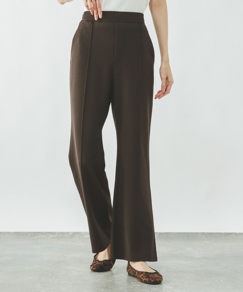 GLOBAL WORK（グローバルワーク）の「イージーケアストレッチ/フレアパンツ/634308（その他パンツ・レディース・ライトベージュ/ブラック/ブラウン・LARGE/MEDIUM/SMALL）」の3枚目の写真