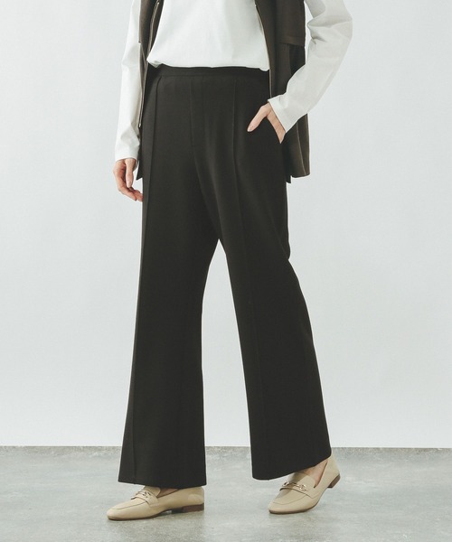 GLOBAL WORK（グローバルワーク）の「イージーケアストレッチ/フレアパンツ/634308（その他パンツ・レディース・ライトベージュ/ブラック/ブラウン・LARGE/MEDIUM/SMALL）」の6枚目の写真