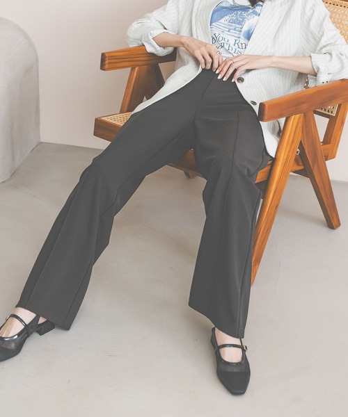 GLOBAL WORK(グローバルワーク)の「イージーケアストレッチ/フレアパンツ/634308(その他パンツ・レディース・ライトベージュ/ブラック/ブラウン・LARGE/MEDIUM/SMALL)」の20枚目の写真