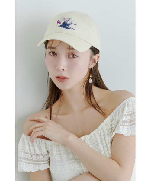 LILY BROWN（リリーブラウン）の「【LILY BROWN×KEITA MARUYAMA】バリエーションキャップ（キャップ・レディース・ネイビー/その他/アイボリー・F）」の2枚目の写真