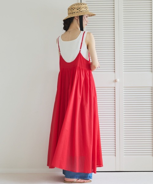 Doux archives（ドゥアルシーヴ）の「【ZOZO限定】綿ローンキャミワンピース（ワンピース・レディース・グリーン/レッド/ブラック・FREE）」の10枚目の写真