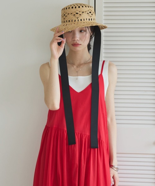 Doux archives（ドゥアルシーヴ）の「【ZOZO限定】綿ローンキャミワンピース（ワンピース・レディース・グリーン/レッド/ブラック・FREE）」の15枚目の写真