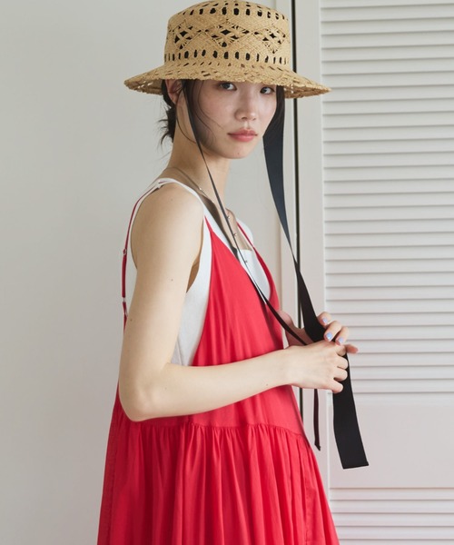 Doux archives（ドゥアルシーヴ）の「【ZOZO限定】綿ローンキャミワンピース（ワンピース・レディース・グリーン/レッド/ブラック・FREE）」の17枚目の写真