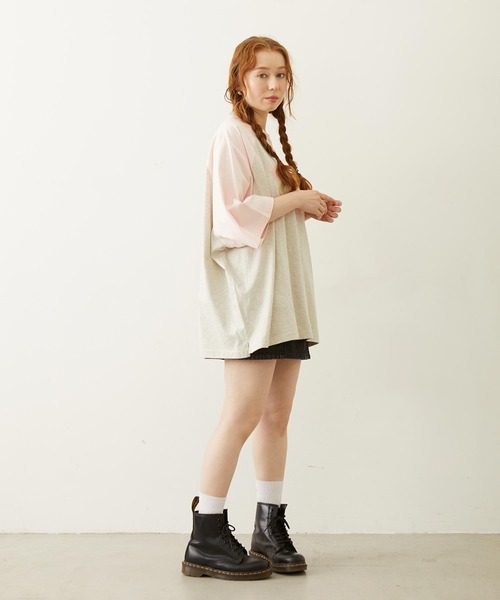 MILKFED.（ミルクフェド）の「COLLEGE LOGO BIG S/S TOP（Tシャツ/カットソー・レディース・オートミール/チャコール/オフホワイト・ONE SIZE）」の17枚目の写真