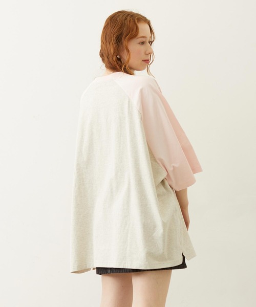 MILKFED.（ミルクフェド）の「COLLEGE LOGO BIG S/S TOP（Tシャツ/カットソー・レディース・オートミール/チャコール/オフホワイト・ONE SIZE）」の13枚目の写真